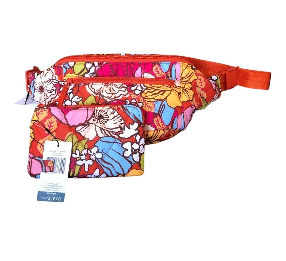 Vera Bradley Midday Garden Belt Bag Wristlet Bundle NWT Floral Travel Bundle